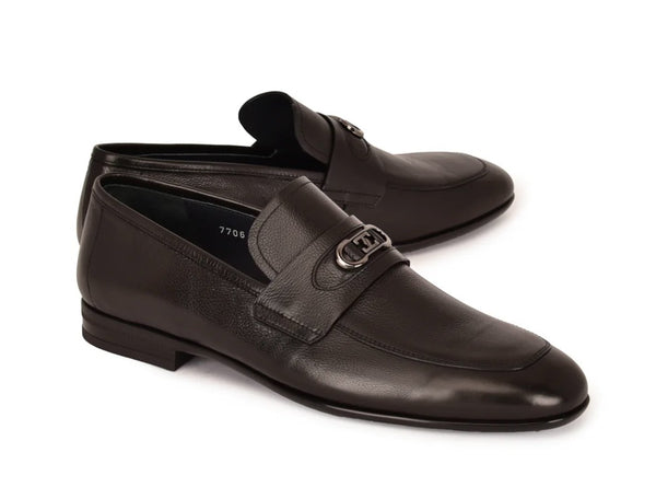 Corrente Leather Loafer - Black