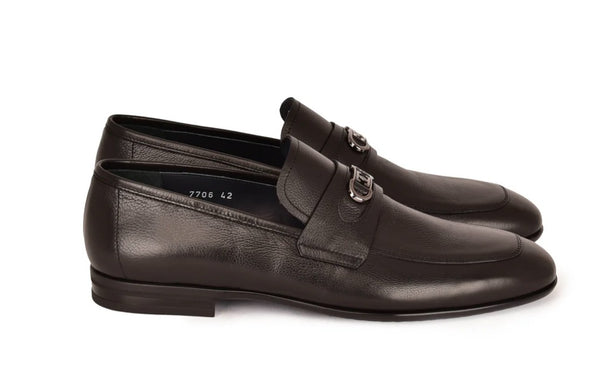 Corrente Leather Loafer - Black