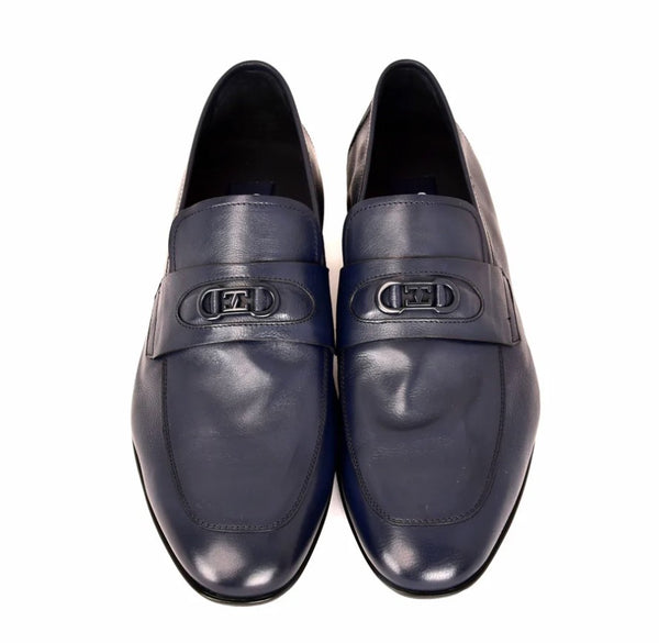 Corrente Leather Loafer - Navy