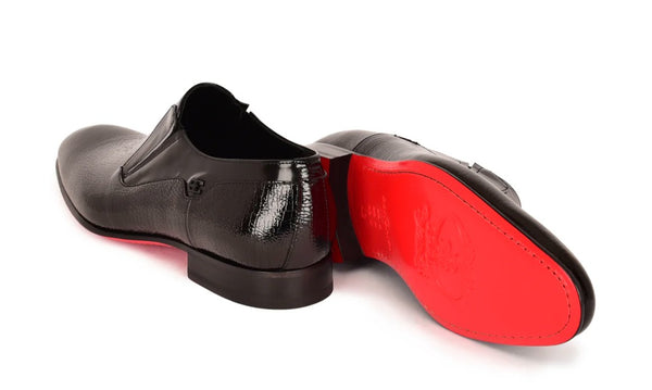 Corrente Leather Slip-On - Black