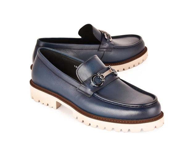 Corrente Leather Loafer - Blue