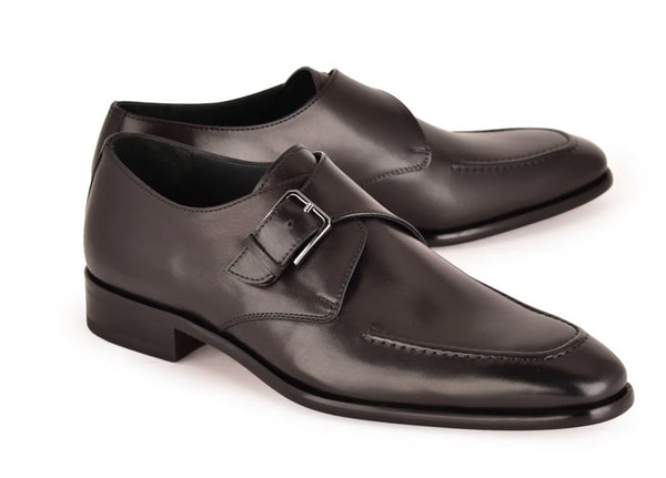 Corrente Leather Monkstrap - Black