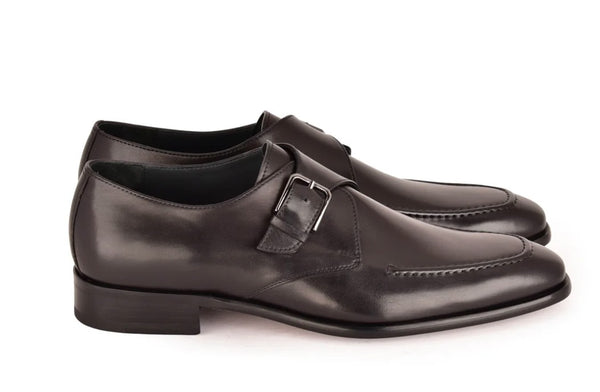 Corrente Leather Monkstrap - Black