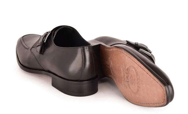 Corrente Leather Monkstrap - Black