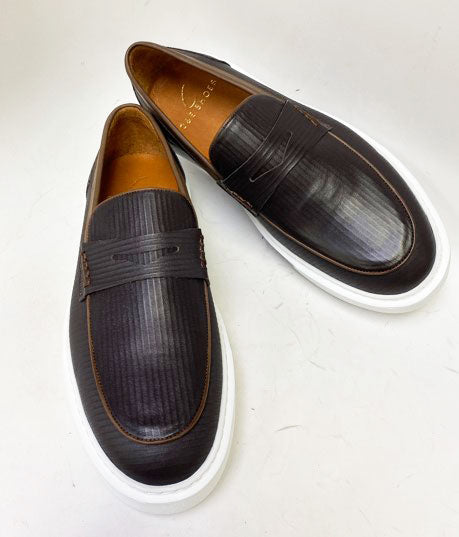 C Collection Leather Penny Loafer - Brown