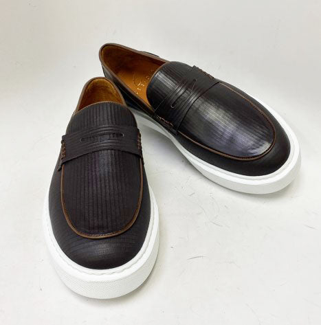 C Collection Leather Penny Loafer - Brown