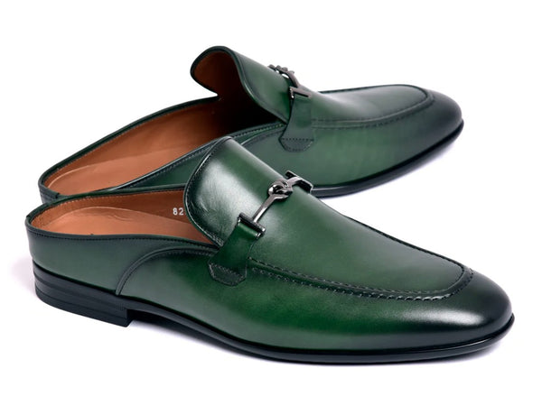 Corrente Leather Mule - Green