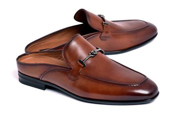 Corrente Leather Mule - Tan