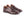 A pair of men's dark brown leather slip-on loafers with a smooth finish, shown on a white background.