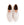 A pair of slip-on loafers in light cream, shown from a top-down view on a white background. 