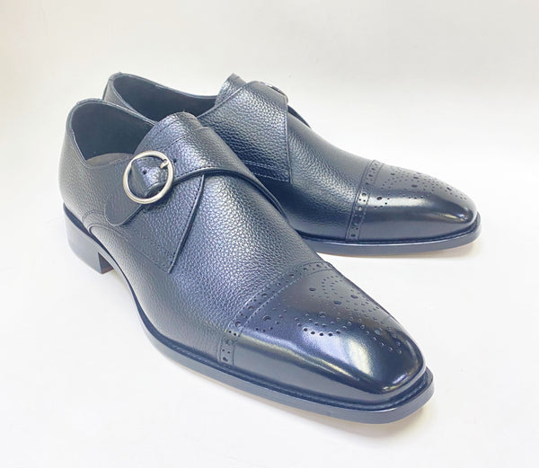 Maurice Deerskin Monkstrap Shoe - Grey