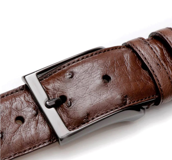 Mezlan Ostrich Belt - Tabac