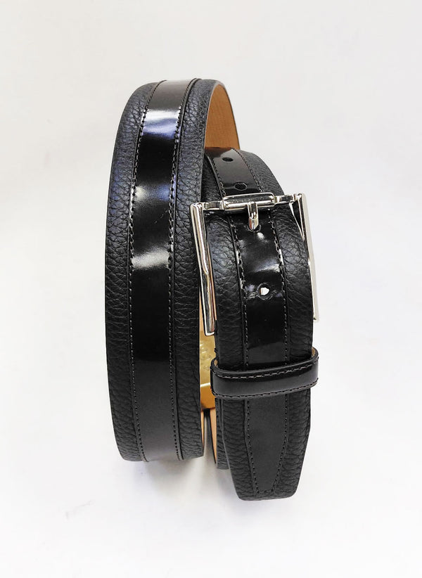 Mezlan Deerskin Cordovan Belt - Dark/Brown