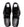 A pair of black leather loafers with square toes and double strap buckles, shown from a top-down view on a white background. The brand name 'MEZLAN' is printed in white on the insoles.