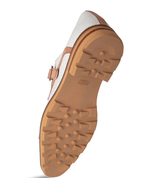 Mezlan Alari Monkstrap - Bone/Cognac