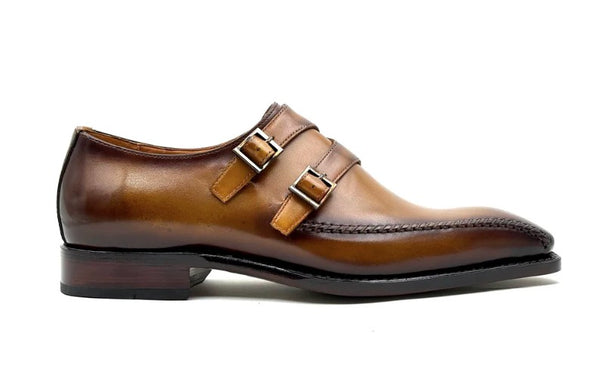 Ugo Vasare Alex-Mustard Calf Monkstrap - Mustard