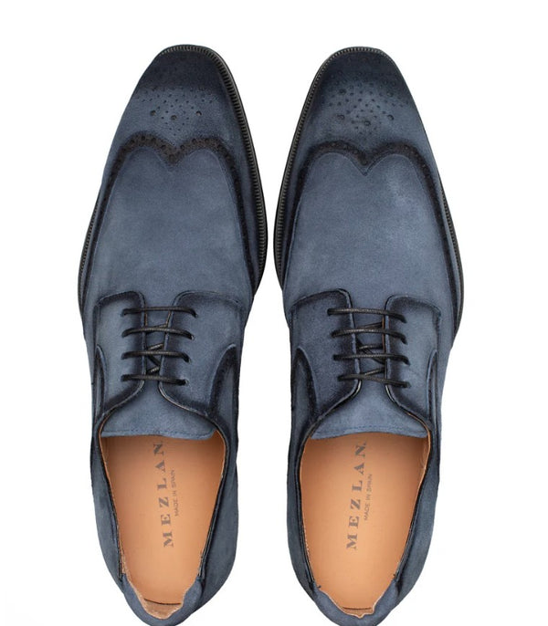 Mezlan Benante Suede Derby - Blue