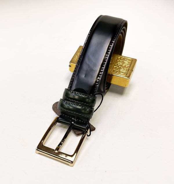 C Collection Calfskin Leather Belt - Black