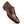A single men's brown leather oxford dress shoe with a cap toe and dark laces, shown at an angle on a plain white background.
