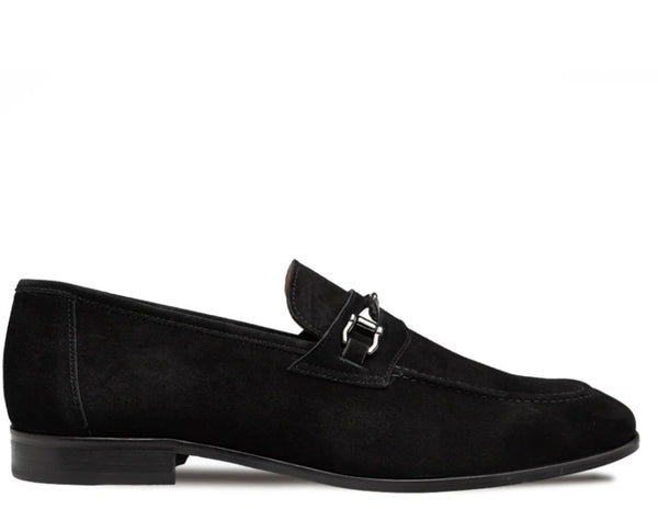Mezlan Bracco Suede Loafer - Black