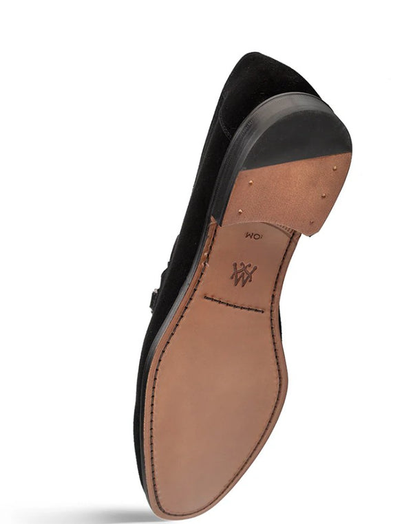 Mezlan Bracco Suede Loafer - Black