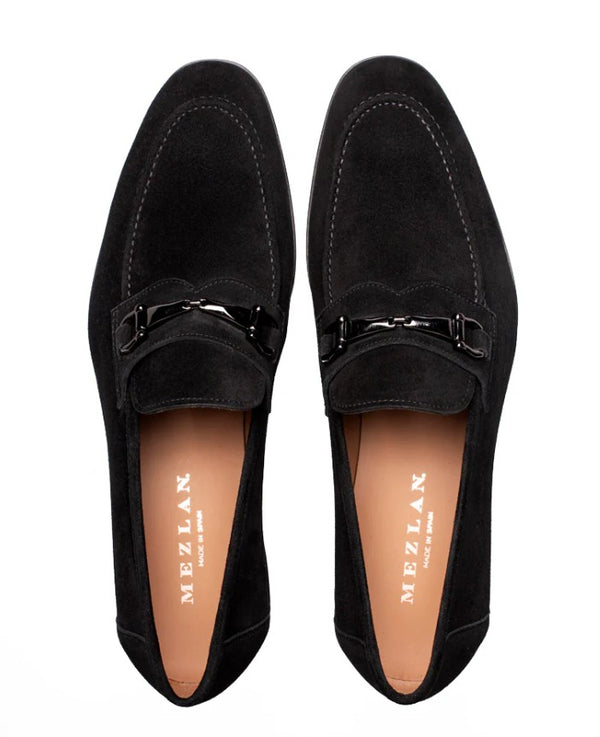 Mezlan Bracco Suede Loafer - Black