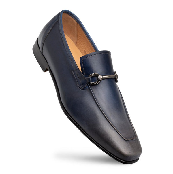Mezlan Calfskin Loafer - Blue/Pearl