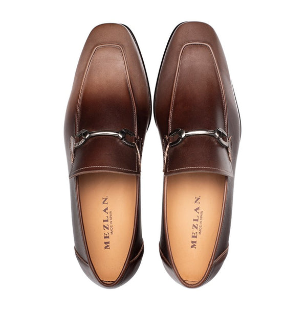 Mezlan Calfskin Loafer - Taupe/Brown
