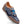 A men's casual sneaker with a mix of brown suede, blue denim, and navy side panels, featuring bright blue laces and a white midsole.