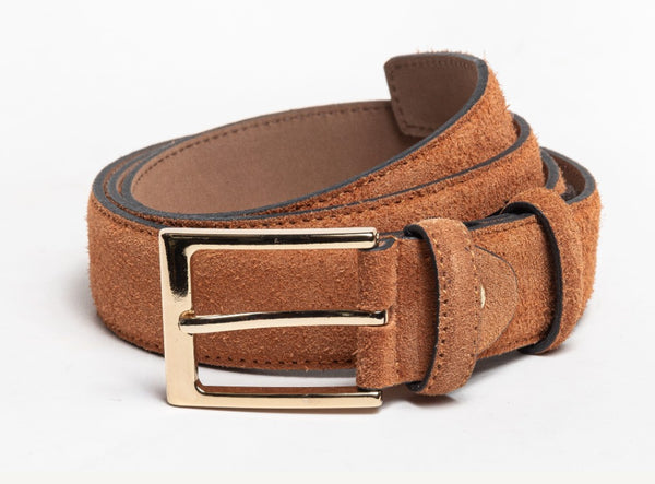 C Collection Suede Belt - Camel