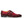 A single men's double strap monk shoe in deep burgundy suede with dark brown leather straps and silver buckle hardware, shown from a side profile on a white background.