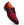 A single men's double buckle oxford shoe in deep burgundy suede, featuring silver-tone metal buckles, a black sole, and a bright orange interior lining.