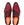 A pair of men's double strap monk shoes in burgundy suede, shown from a top-down view on a white background. The shoes feature silver-tone buckle straps and a contrasting orange insole with the brand name 'MEZLAN' printed in white.