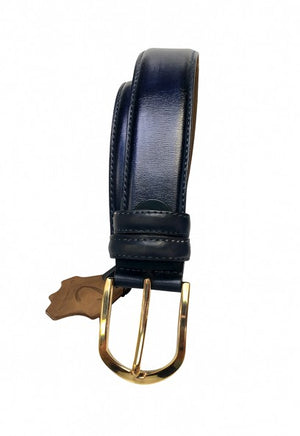 C Collection Calfskin Leather Belt - Charcoal