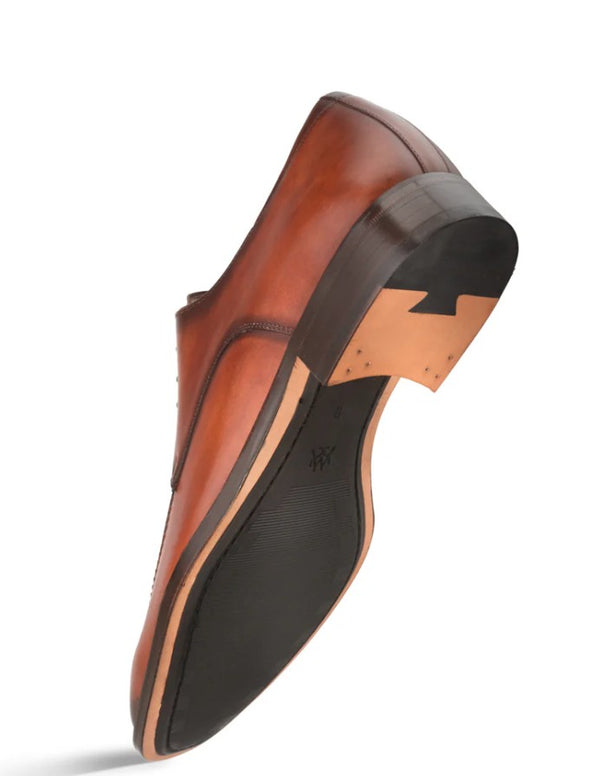 Mezlan Coventry  Calfskin Derby - Cognac