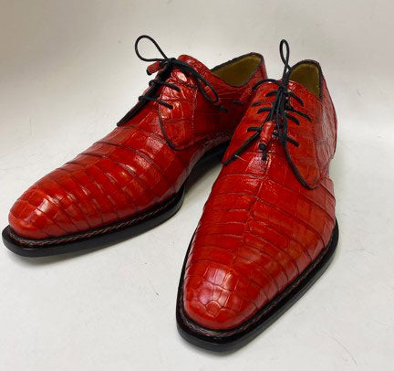 Mezlan "Cratos" Crocodile Derby Red