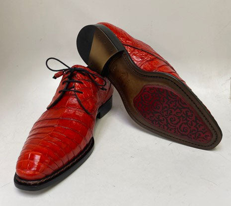 Mezlan "Cratos" Crocodile Derby Red