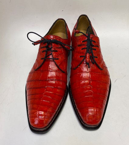 Mezlan "Cratos" Crocodile Derby Red