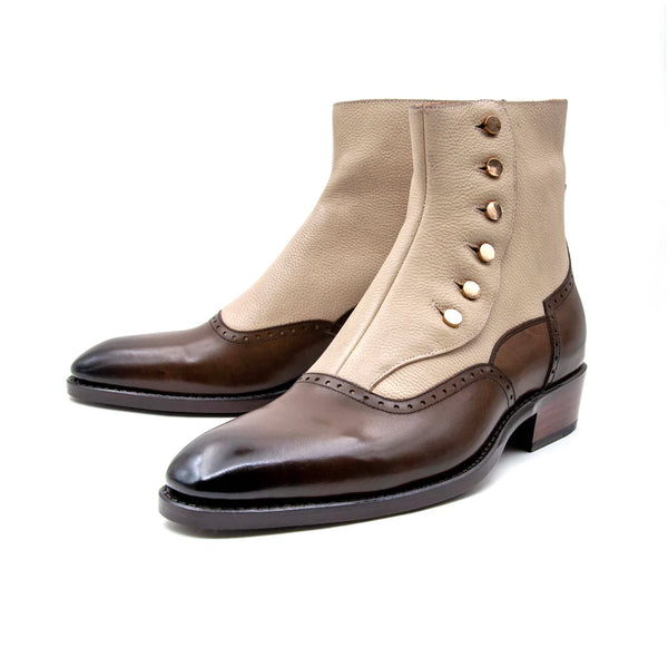 Ugo Vasare Liam Calfskin Boots - Brown/Beige