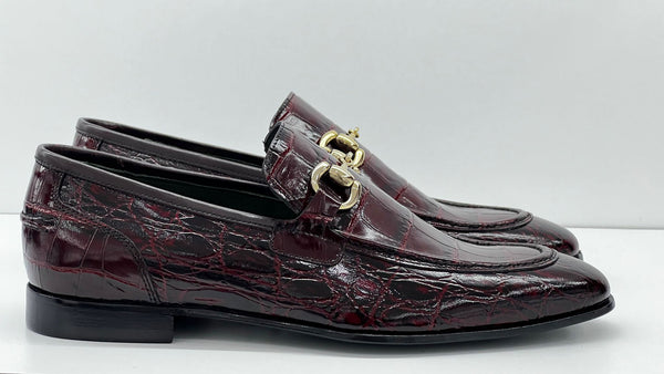 C Collection Leather Loafer - Burgundy