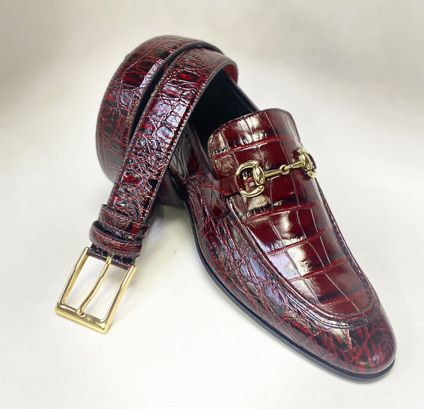 C Collection Leather Loafer - Burgundy
