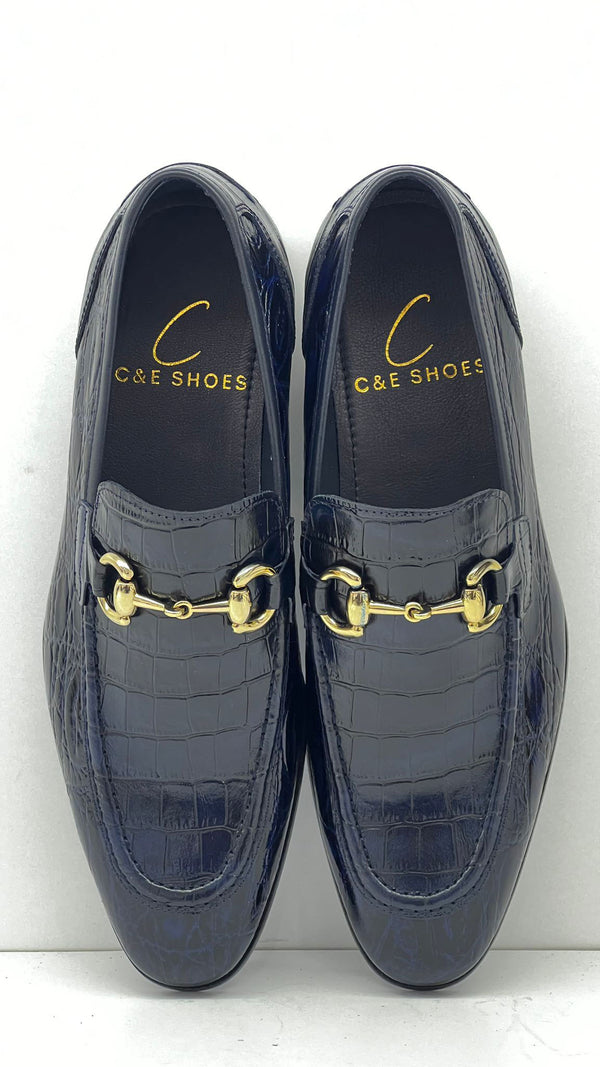 C Collection Leather Loafer - Navy
