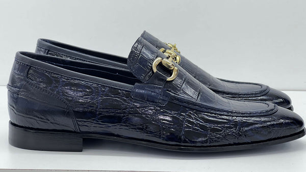 C Collection Leather Loafer - Navy