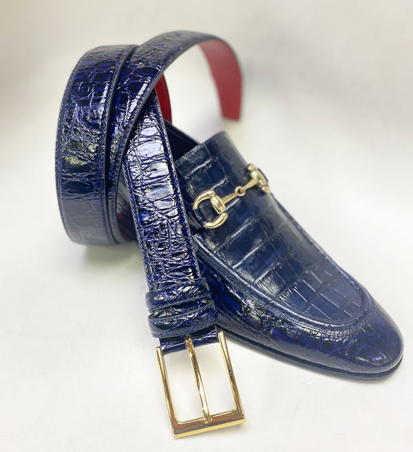 C Collection Leather Loafer - Navy