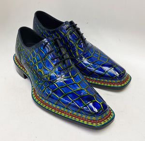Maurice Custom Ghost Alligator Oxford - Navy
