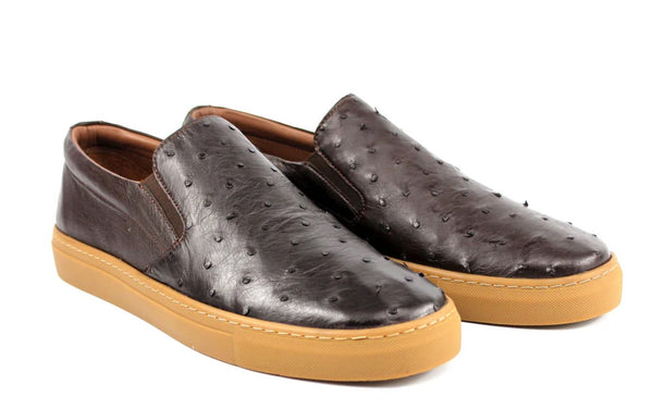 Pelle Grafton Ostrich Loafer - Brown