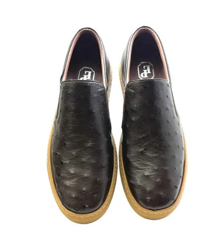 Pelle Grafton Ostrich Loafer - Brown