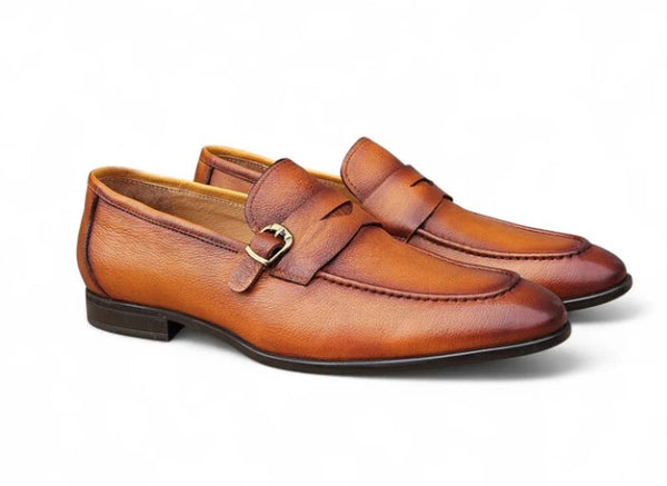 Carrucci Grant Leather Loafer - Cognac