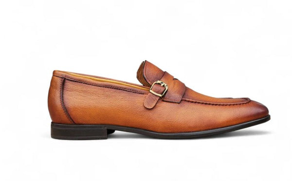 Carrucci Grant Leather Loafer - Cognac