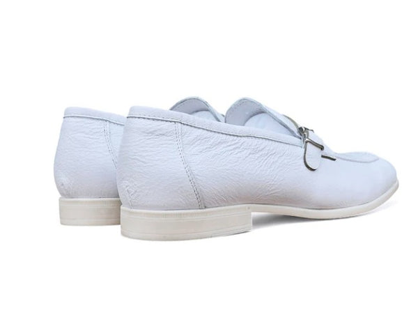 Carrucci Grant Leather Loafer - White